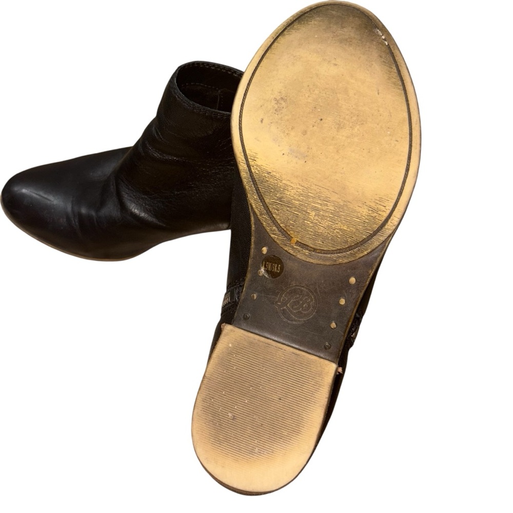 LUCKY BRAND Basel Double Zip Black Leather Ankle Booties Size 8.5-- Soft Leather - Picture 8 of 9